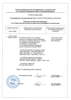 2019.04.04 Кронштадт - Приложение к сертификату устройства поворотные, откидные, поворотно-откидные, взломоустойчивые. ГОСТ 30777-2012